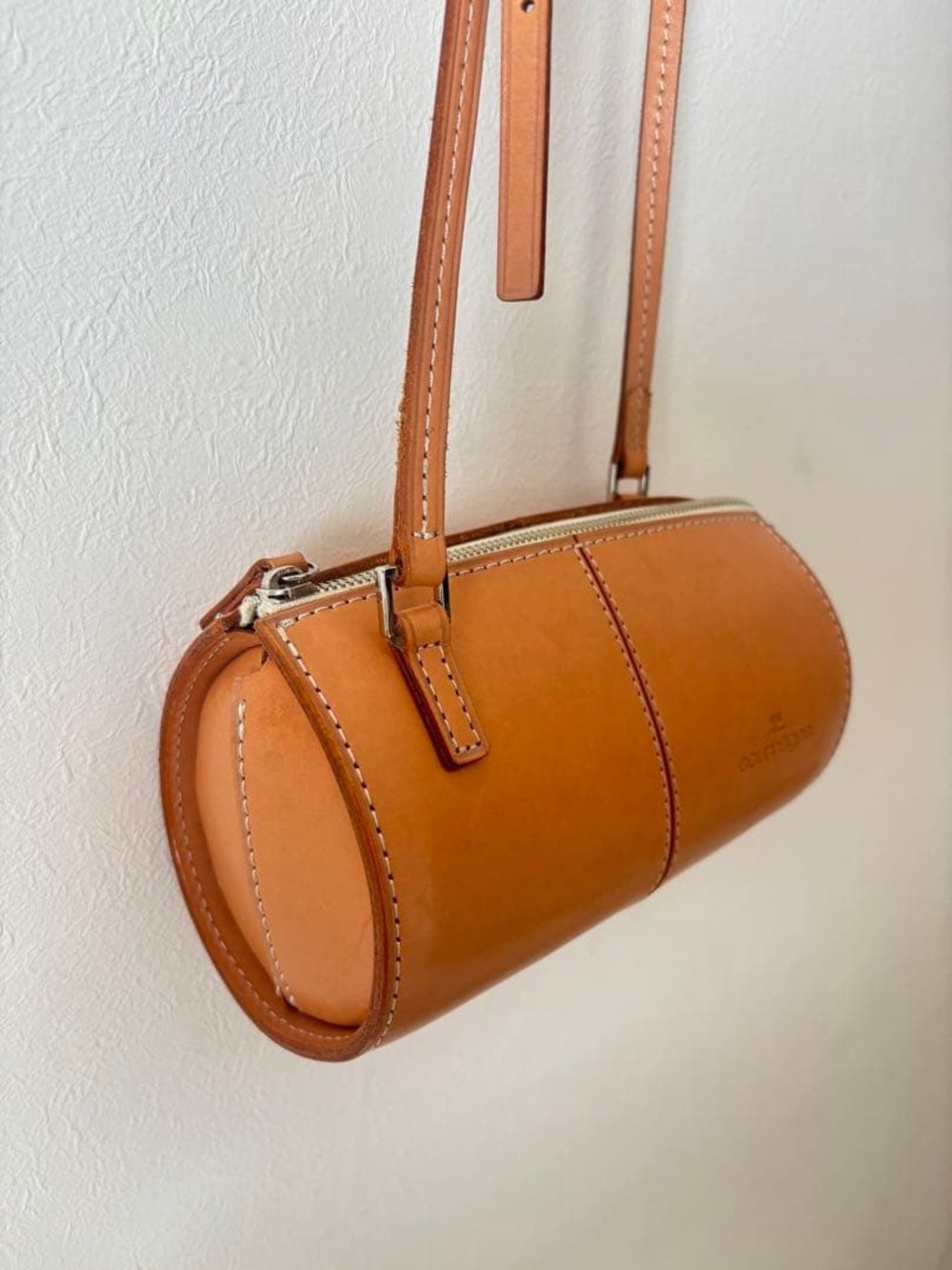 Courrèges Tan Leather Cylinder Shoulder Bag - Picture 5 of 8